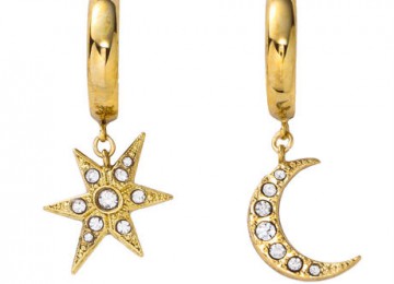 MOON&STAR hoop earring gold